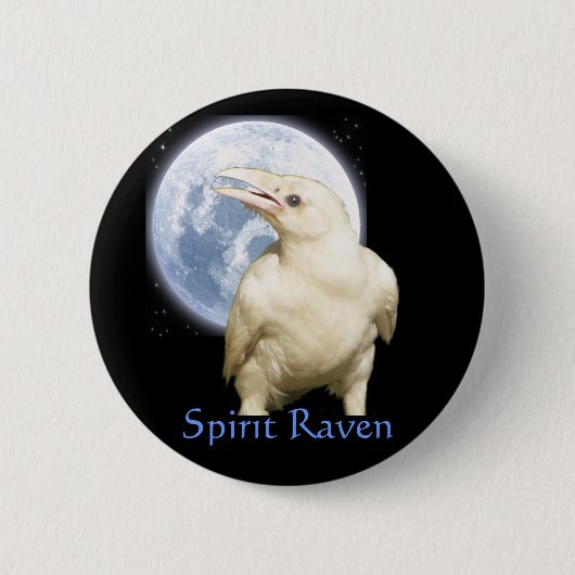 Badge Rond 5 Cm Boutons "SPIRIT RAVEN" (Devant)