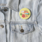 Badge Rond 5 Cm Boutons Surf été (En situation)