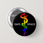 Badge Rond 5 Cm Boutons sûrs de l'espace (Devant & derrière)