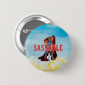Badge Rond 5 Cm Boutons TEE Être Impertinente (Devant & derrière)