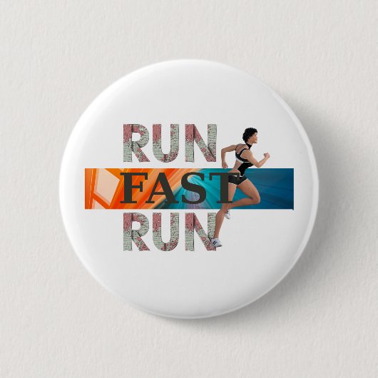 Badge Rond 5 Cm Boutons TOP Run Fast Run (Devant)