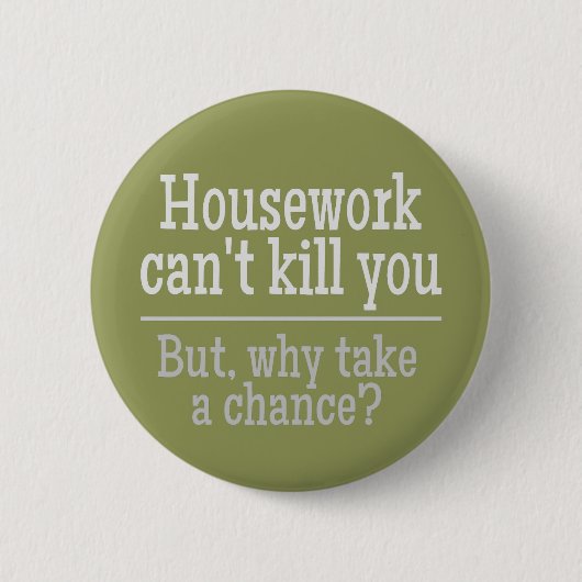 Badge Rond 5 Cm Boutons TRAVAIL MAISON (Devant)