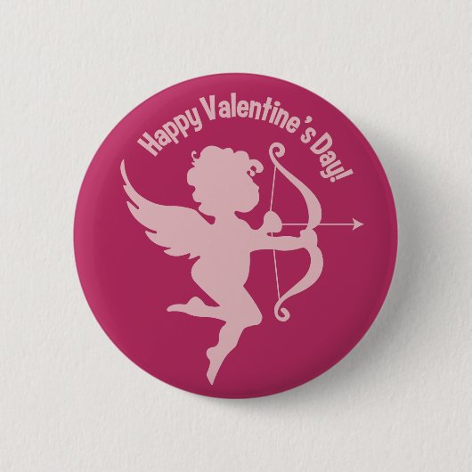 Badge Rond 5 Cm Boutons Valentine Cupid (Devant)