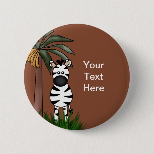 Badge Rond 5 Cm Boutons Zèbre (Devant)