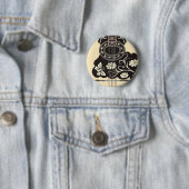 Badge Rond 5 Cm Bouzouki (En situation)