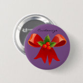 Badge Rond 5 Cm Bow Bow Holly Thunder_Cove (Devant & derrière)