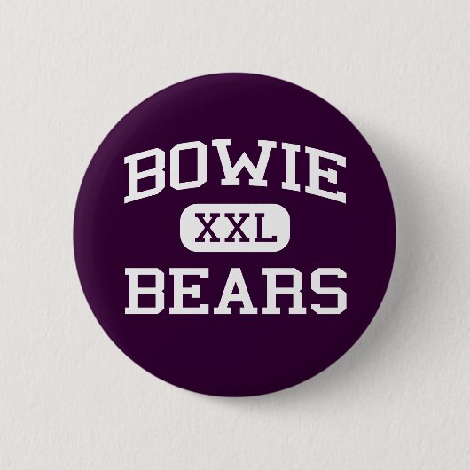 Badge Rond 5 Cm Bowie - ours - lycée de Bowie - El Paso le Texas (Devant)