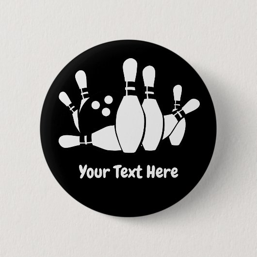 Badge Rond 5 Cm Bowler Bowler Pins de balle personnalisée (Devant)