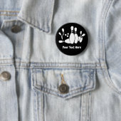Badge Rond 5 Cm Bowler Bowler Pins de balle personnalisée (En situation)