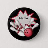 Badge Rond 5 Cm Bowling (Devant)