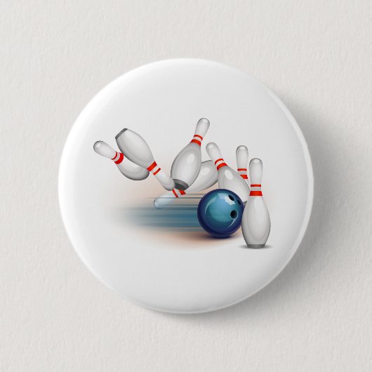 Badge Rond 5 Cm Bowling (Devant)