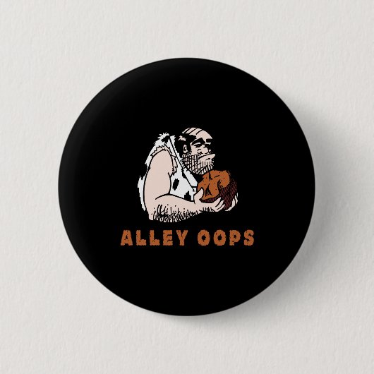 Badge Rond 5 Cm Bowling Alley Oops Caveman (Devant)