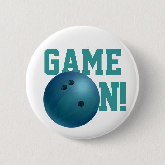 Badge Rond 5 Cm Bowling Ball Blue (Devant)