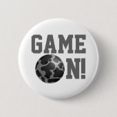 Badge Rond 5 Cm Bowling Ball Cow Grey (Devant)