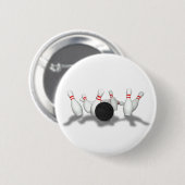Badge Rond 5 Cm Bowling Ball & Pins : Modèle 3D: (Devant & derrière)