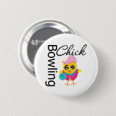 Badge Rond 5 Cm Bowling Chick (Devant & derrière)