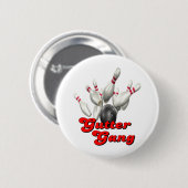 Badge Rond 5 Cm Bowling de bande de gouttière (Devant & derrière)