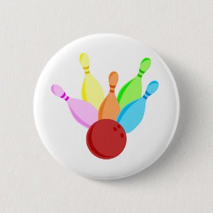 Badge Rond 5 Cm Bowling de Dix bornes