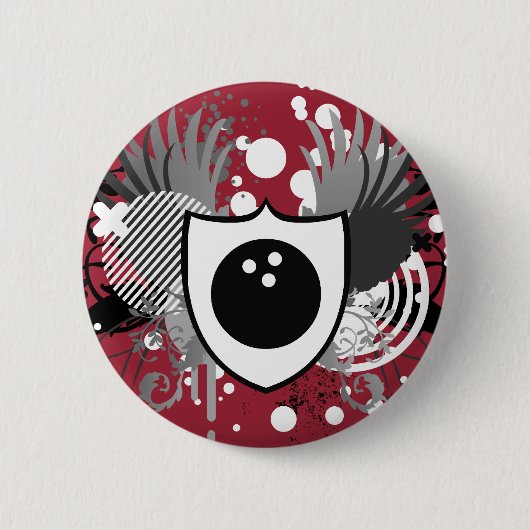 Badge Rond 5 Cm bowling de haute fidélité (Devant)