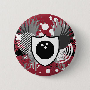 Badge Rond 5 Cm bowling de haute fidélité