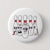 Badge Rond 5 Cm Bowling drôle (Devant)