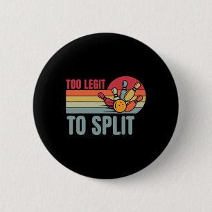 Badge Rond 5 Cm Bowling Funny Bowler Team Retro Trop Léger Pour Fr