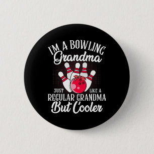 Badge Rond 5 Cm Bowling Grandma Drôle Nouvel Tee Pour Bowling Fami