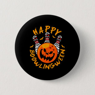 Badge Rond 5 Cm Bowling Halloween Jack-o-lantern Bowling Ll Mummy