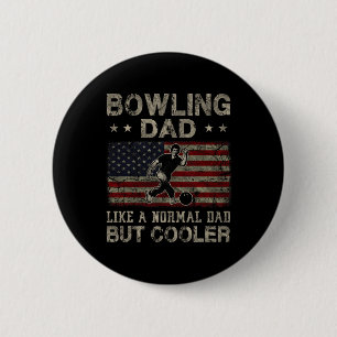 Badge Rond 5 Cm Bowling Papa Comme Un Père Normal Mais Père Glaciè