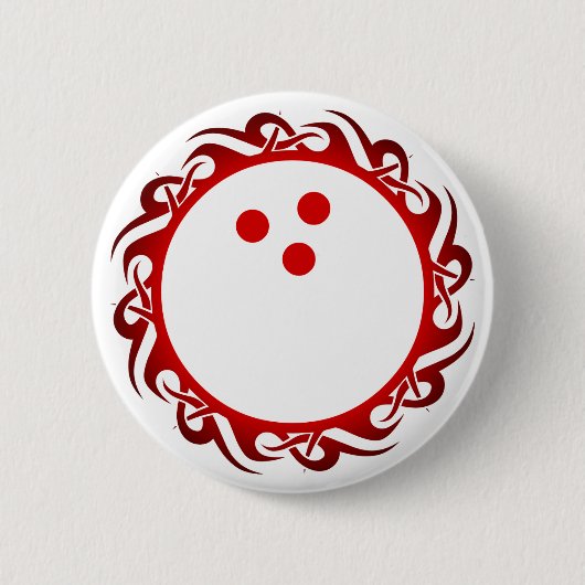 Badge Rond 5 Cm bowling tribal (Devant)