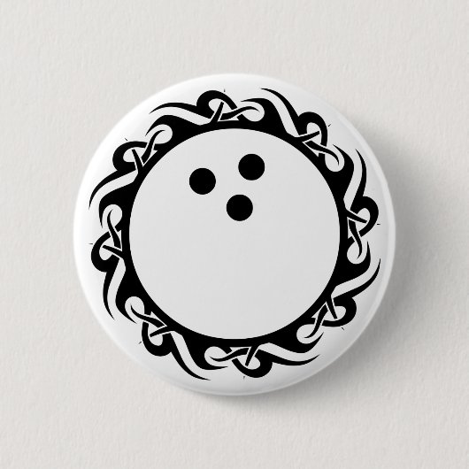 Badge Rond 5 Cm bowling tribal (Devant)