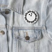 Badge Rond 5 Cm bowling tribal (En situation)