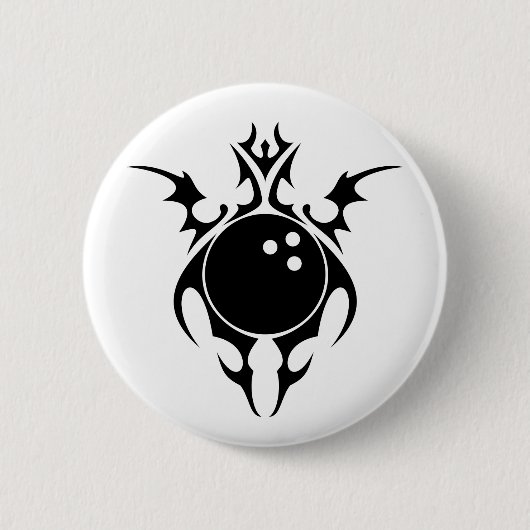 Badge Rond 5 Cm bowling. tribal. (Devant)
