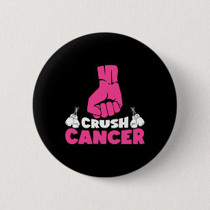 Badge Rond 5 Cm Boxe de cancer du col rose Ribbon Cancer du sein A