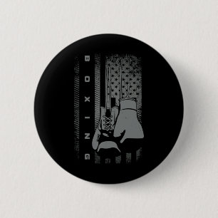 Badge Rond 5 Cm Boxe de drapeau américain pour femmes enfants homm