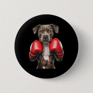 Badge Rond 5 Cm Boxe de l'American Staffordshire Terrier