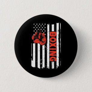 Badge Rond 5 Cm Boxe Drapeau Usa Combattant Mma Kickboxing Boxe Po