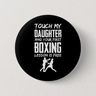 Badge Rond 5 Cm Boxe Drôle Papa Ou Maman Jeune