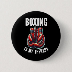 Badge Rond 5 Cm Boxe Est Mon Thérapie Boxer Gants Boxer Combat Sp