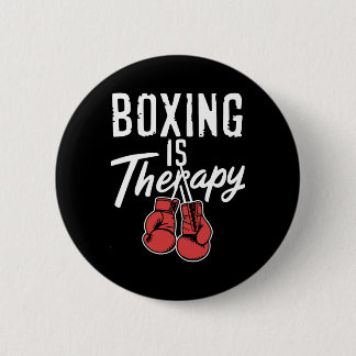 Badge Rond 5 Cm Boxe Est Thérapie Sport Boxer De Combat Présente P