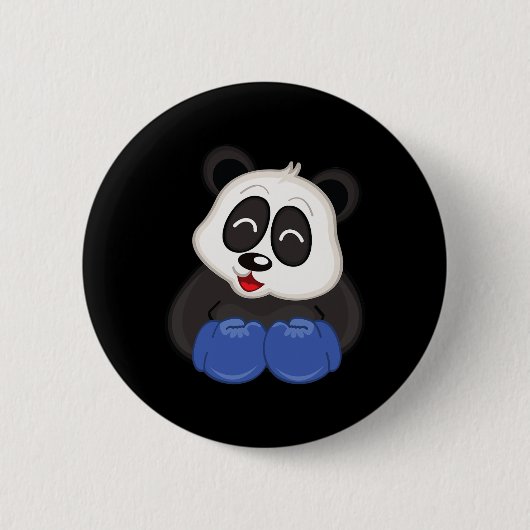 Badge Rond 5 Cm Boxe - Ours Panda (Devant)