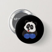 Badge Rond 5 Cm Boxe - Ours Panda (Devant & derrière)