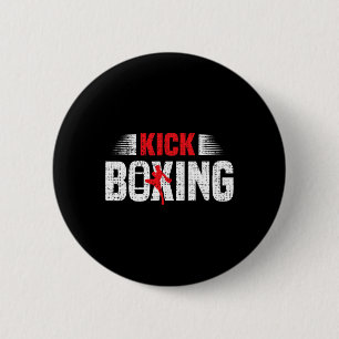 Badge Rond 5 Cm Boxe pieds-poings Kickboxing Boxeurs Kickboxers Ar