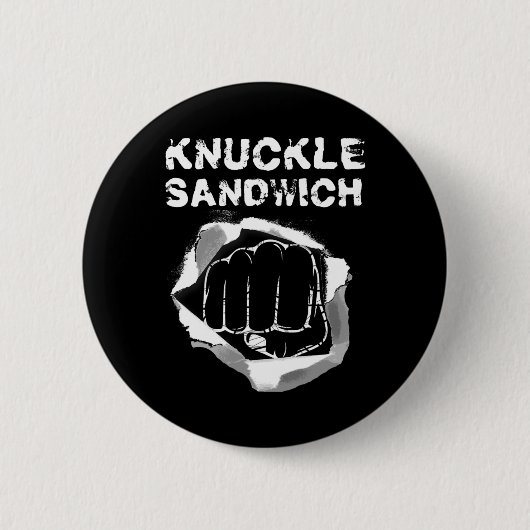 Badge Rond 5 Cm Boxe Pointe Poignée Knuckle Boxer (Devant)
