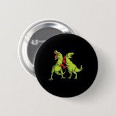 Badge Rond 5 Cm Boxe T-rex  (Devant & derrière)