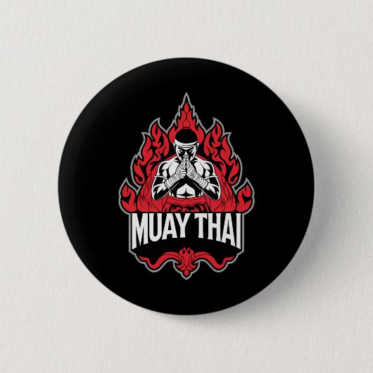 Badge Rond 5 Cm Boxe thaïlandaise Muay 1 (Devant)