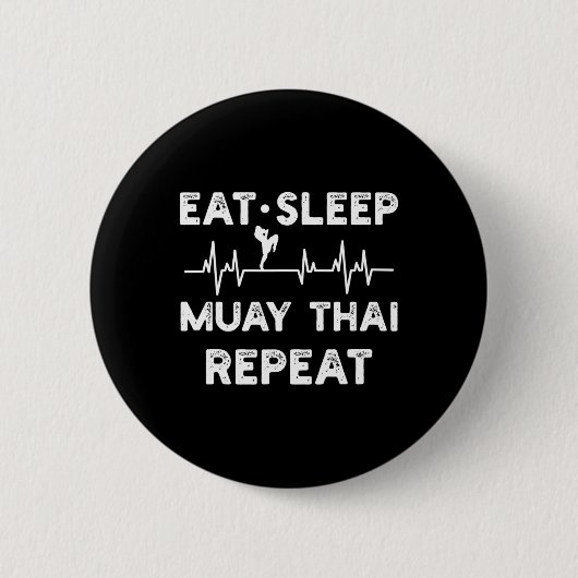 Badge Rond 5 Cm Boxe thaïlandaise Muay Thai Kickboxing _1  (Devant)