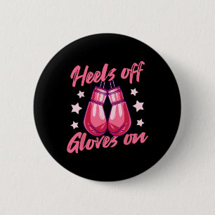 Badge Rond 5 Cm Boxer Girl Martial Arts Boxer Box Club