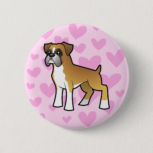 Badge Rond 5 Cm Boxer Love (Devant)
