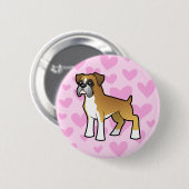 Badge Rond 5 Cm Boxer Love (Devant & derrière)